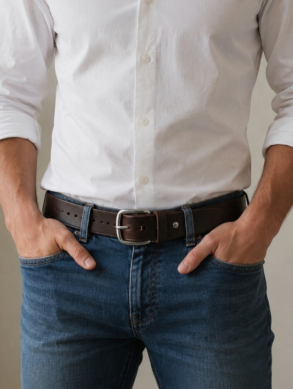 Hank Leather Goods Belts Crazy Horse Size 50